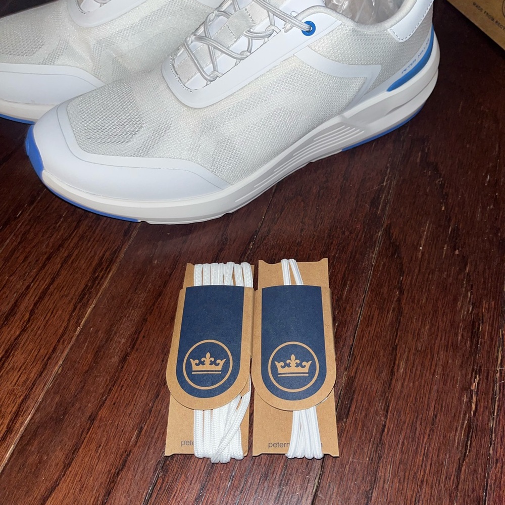 Peter Millar White and Blue Sneakers - Picture 6 of 6